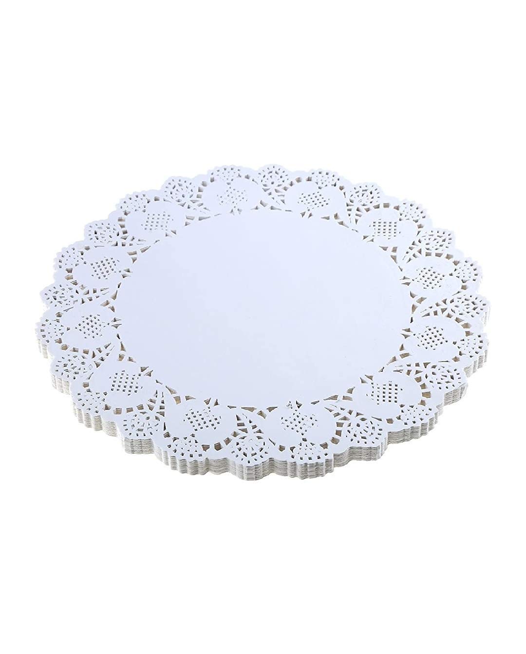 Lace Paper Doilies, Bulk for Desert, Tableware Decoration Place mats, Cake Packaging (100 Pieces, 5.5), White