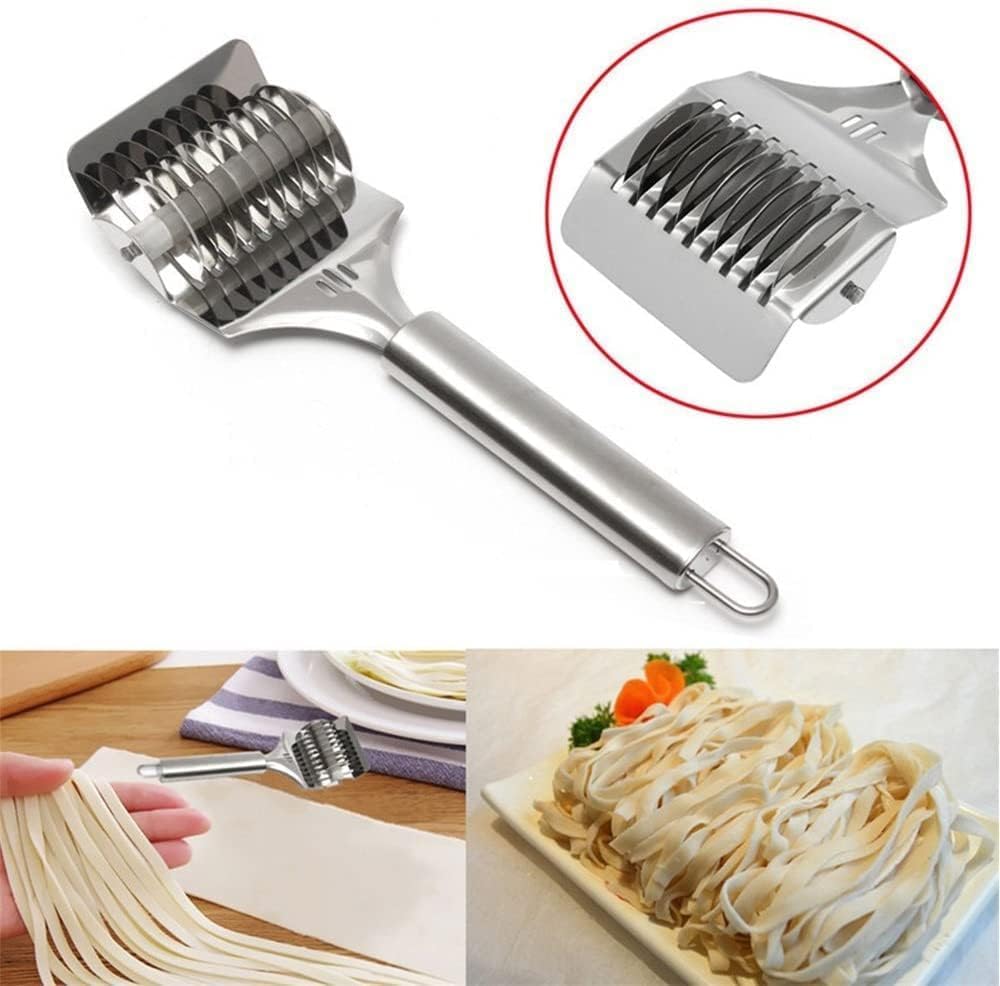 Stainless Steel Noodle Lattice Roller Docker Dough Cutter Kitchen Gadgets Cooking Baking Pastry Tools (1)