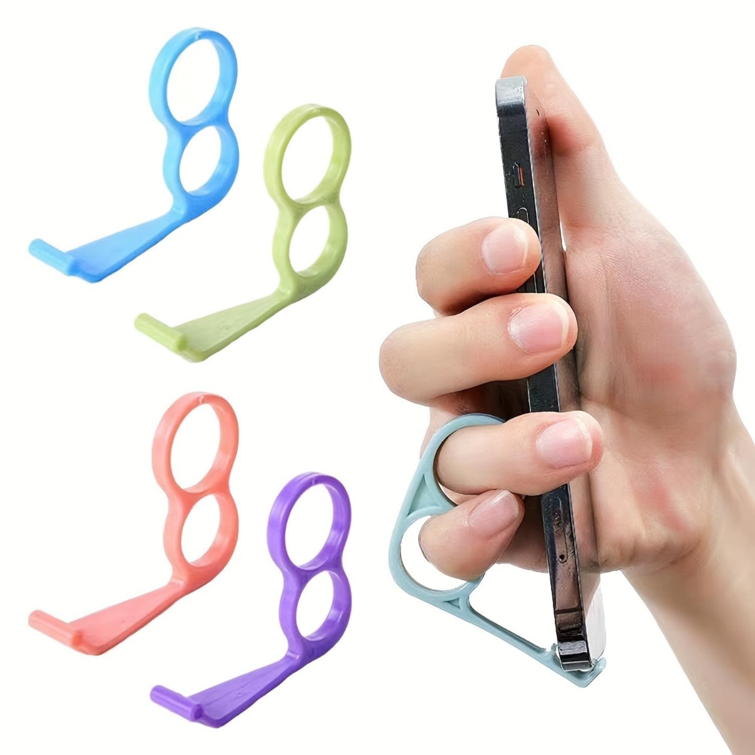 Tabletop Finger Grip & Mobile Holder Mobile Phone Holder for Hand & Mobile Back Holder Grip Great for Selfie & Works as iPhone Stand & Android Phone Phone Ring Holder (3Pcs)