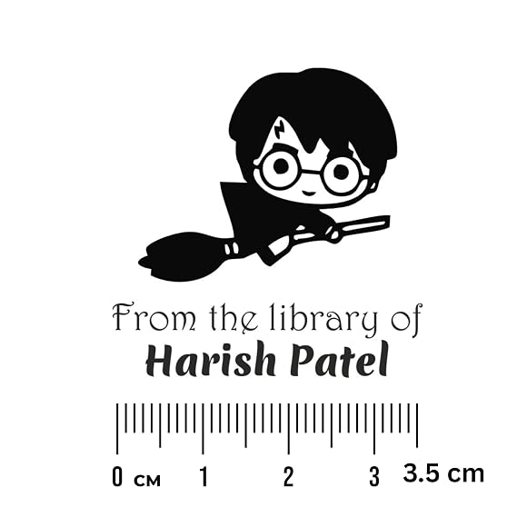 Personalised Flying HP Wooden Book Stamp
