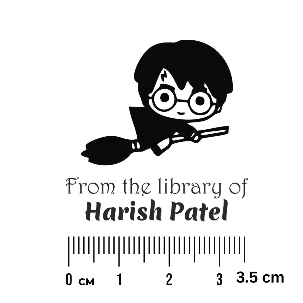 Personalised Kids Stamp with Your Name for School Book (3.5 cm Dia), customised for Stamping Books for Readers, Great Gift for booklovers, Kids, Scrap Book Journels