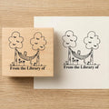 Personalised Kids Stamp with Your Name for School Book (3.5 cm Dia), customised for Stamping Books for Readers, Great Gift for booklovers, Kids, Scrap Book Journels