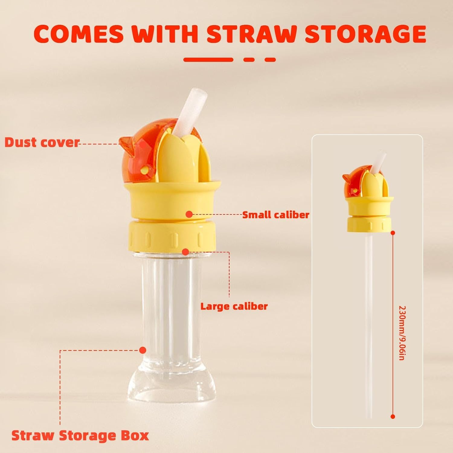 Kunya® Baby Straw Water Bottle Cap with Straw Portable Bottle Cover Cap Sip Straw Lid Spillproof Bottle Adapter for Toddlers (Pack of 1)