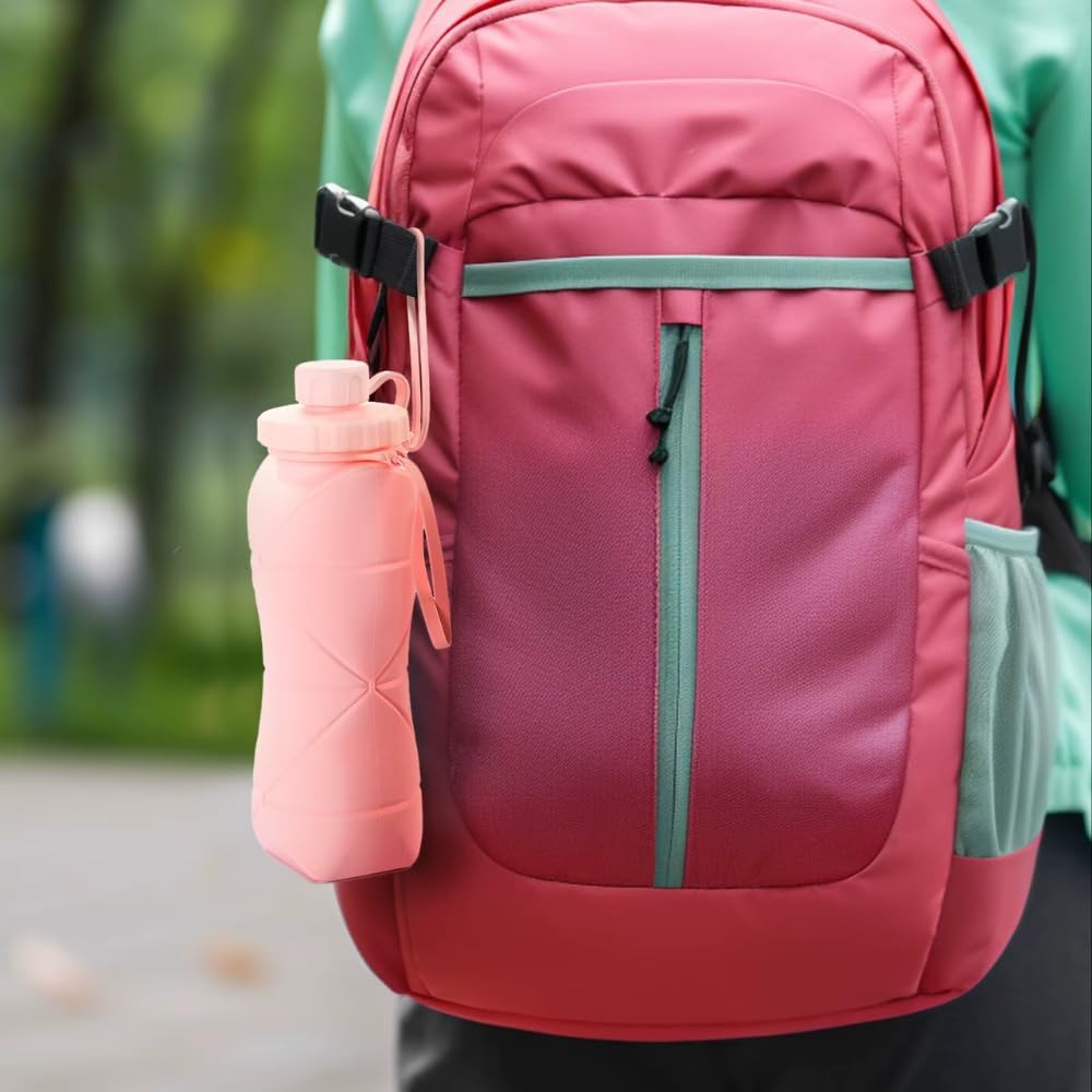 Portable Collapsible Sipper Water Bottle for Kids Boys Girls School