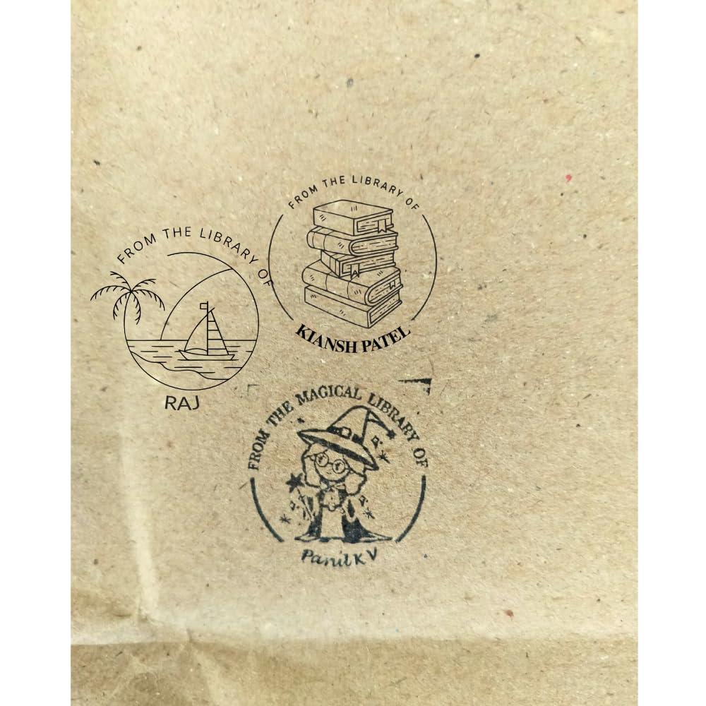 Personalised Beach Reader Wooden Book Stamp – 3.5 cm