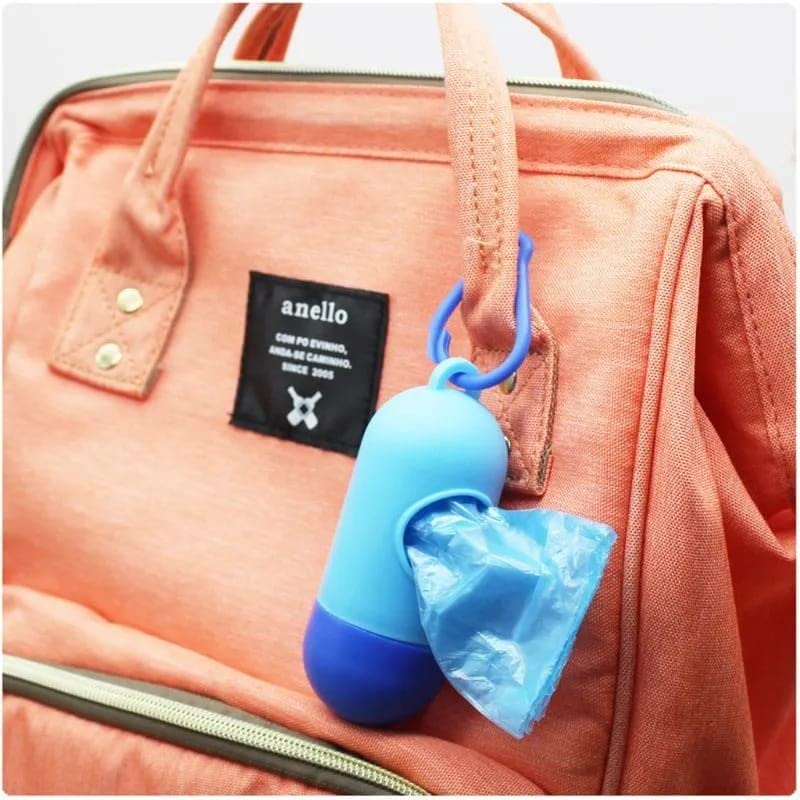 Diaper Disposal Bag Dispenser with 2 Oxy-Degradable Garbage Bag Rolls (Random Color)