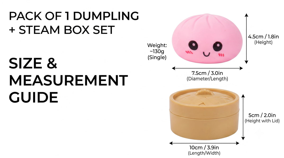 Dumpling Squishy Ball, Glitter Dumpling Mystery Box, Fidget Sensory Toy for Adults,Colorful Dumplings Stress Balls with Food Steamer,Stretchy Desk Toys { Rendom Pic of 1 Multicolour }
