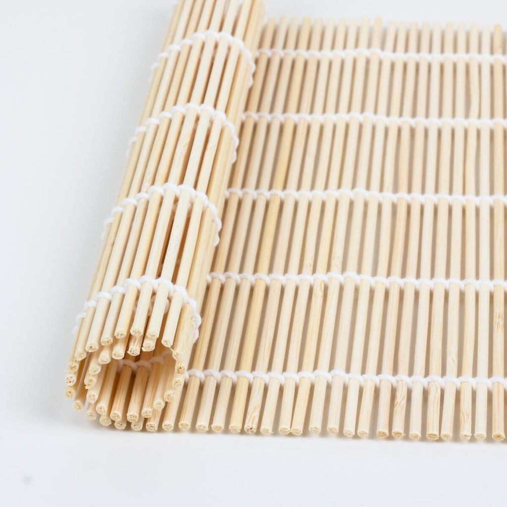All Natural Bamboo Sushi Rolling Mat (100% Authentic Sushi Rolling Mat - 9.5 Inch x 9 Inch | Make Sushi at Home) (Joint Chopstick)