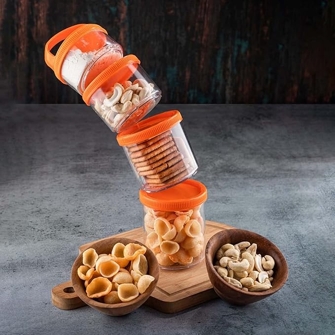 Stackit Multi-layer Twist n' Lock Jars. BPA free, odour-free, and stain-free. Smart Living Products