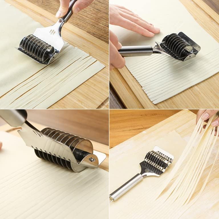 Stainless Steel Noodle Lattice Roller Docker Dough Cutter Kitchen Gadgets Cooking Baking Pastry Tools (1)