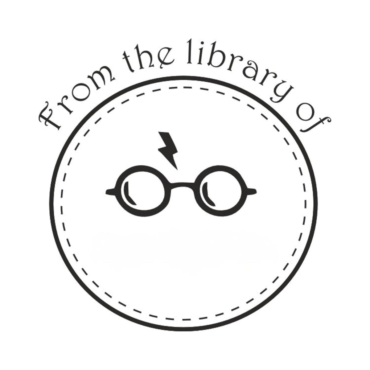 Personalised HP Glasses Wooden Book Stamp