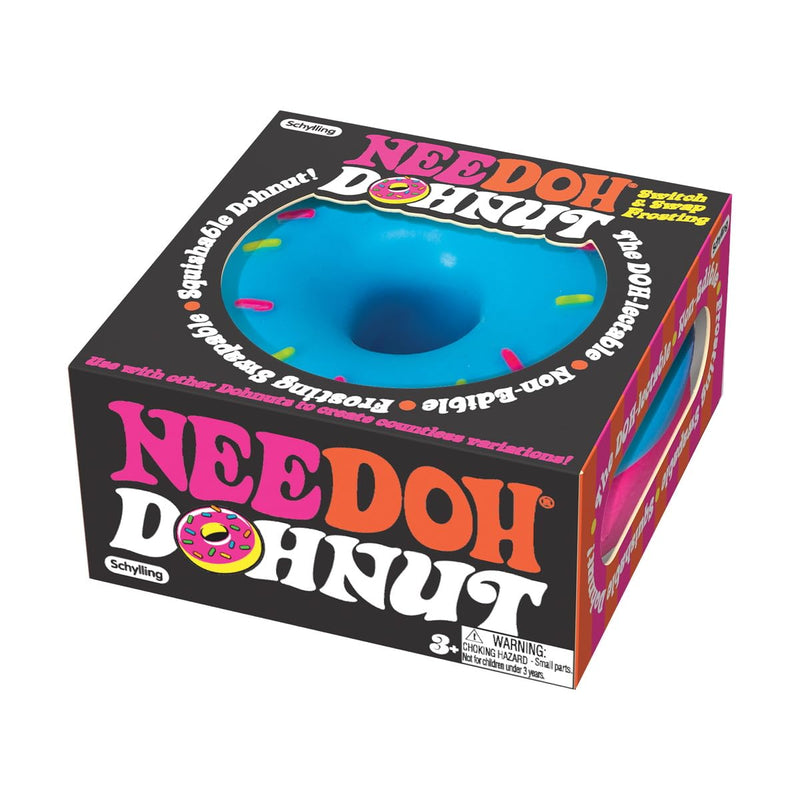 Ji and Ja Doughnuts - Sensory Fidget Toy - Assorted Colors - Ages 3 to Adult (Pack of 1)