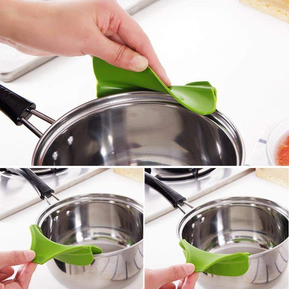 Multi Purpose Silicone Slip On Pour Soup Spout Funnel | Spout Funnel for Pots Pans and Bowls and Jars