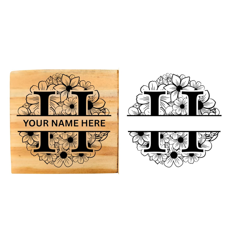 Personalised H Initial Wooden Book Stamp – 3.5 cm