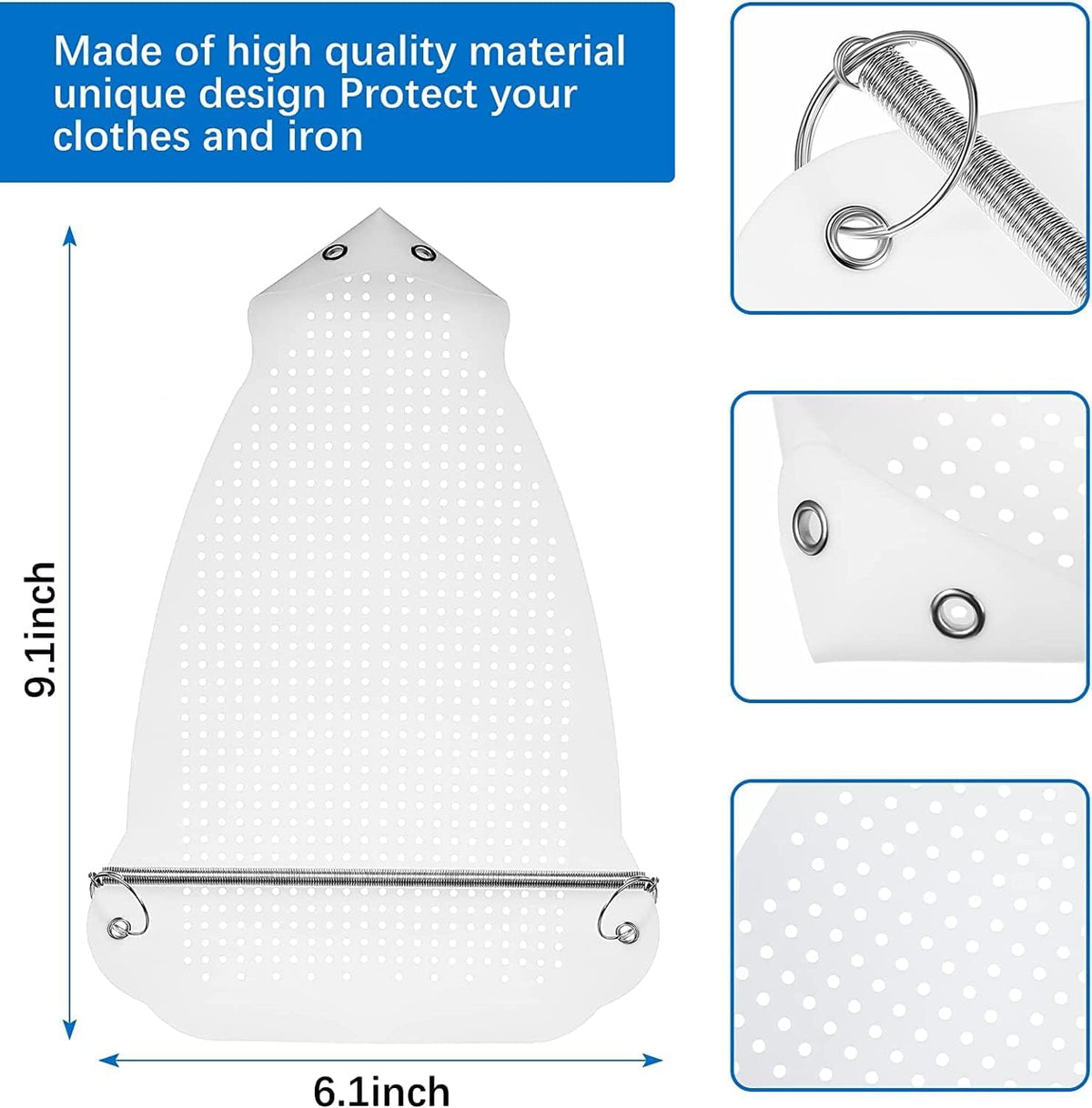 Ironing Shoe Cover Ironing Accessories Iron Soles Aluminum Material Electric Iron Assistant Tool Safe Slip on for Electric Iron Sole Quick Install Cover Most Standard Size Iron