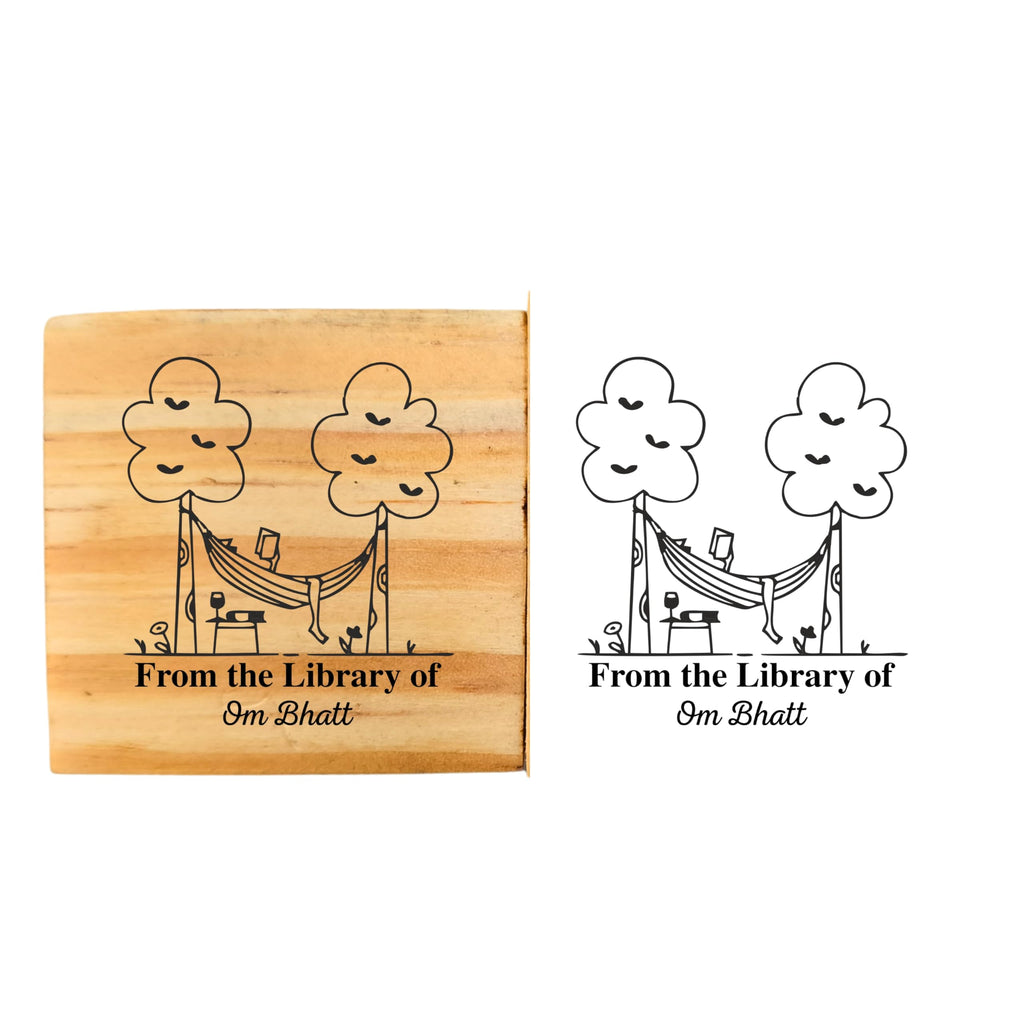 Personalised Kids Stamp with Your Name for School Book (3.5 cm Dia), customised for Stamping Books for Readers, Great Gift for booklovers, Kids, Scrap Book Journels
