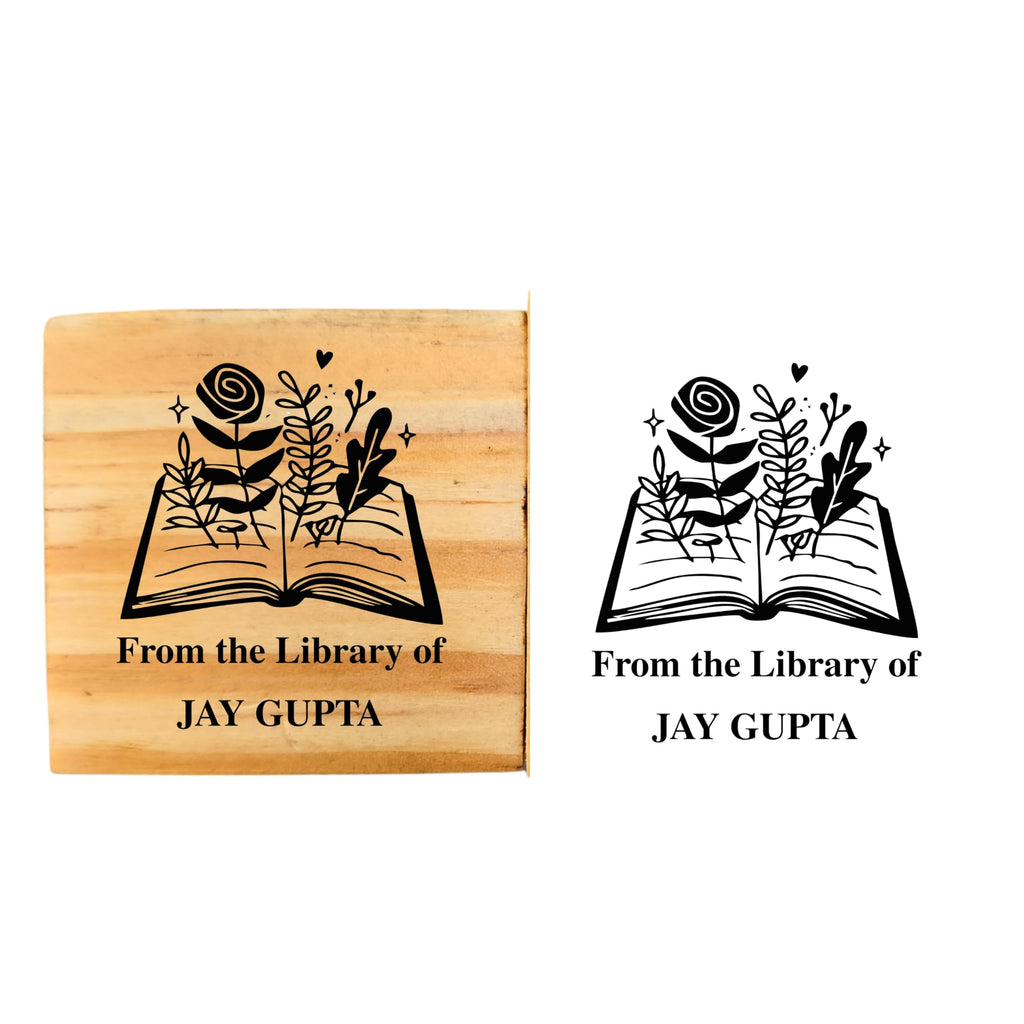 Personalised Kids Stamp with Your Name for School Book (3.5 cm Dia), customised for Stamping Books for Readers, Great Gift for booklovers, Kids, Scrap Book Journels