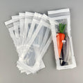 Zip Lock Kong Pouch Zip Lock Bags for Food Storage - Fridge Storage Bags, Zipper Pouch, ZipLock Bag, Ziplock Bag for Fresh Herbs Fruit Spices Veggies For Kitchen Organization (Long, 15, count)