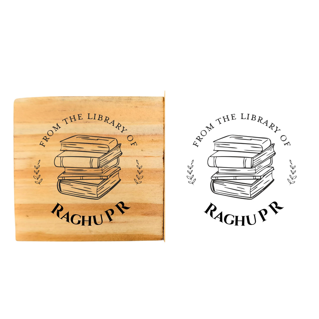 Personalised Kids Stamp with Your Name for School Book (3.5 cm Dia), customised for Stamping Books for Readers, Great Gift for booklovers, Kids, Scrap Book Journels