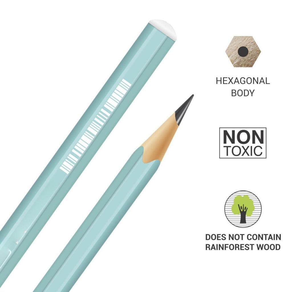 Customised UV Printed Name Pencil for Kids Personalised Pencils for School Birthday Return Gifts With Multiple Text Colour & Wide Range Of Font Option Free Eraser Sharpener(Hexagon, 10)