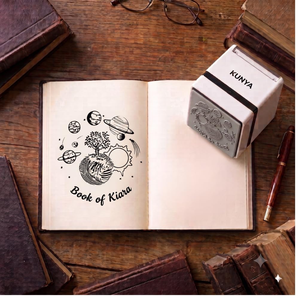 Personalised Space Dreamer Self-Inking Book Stamp