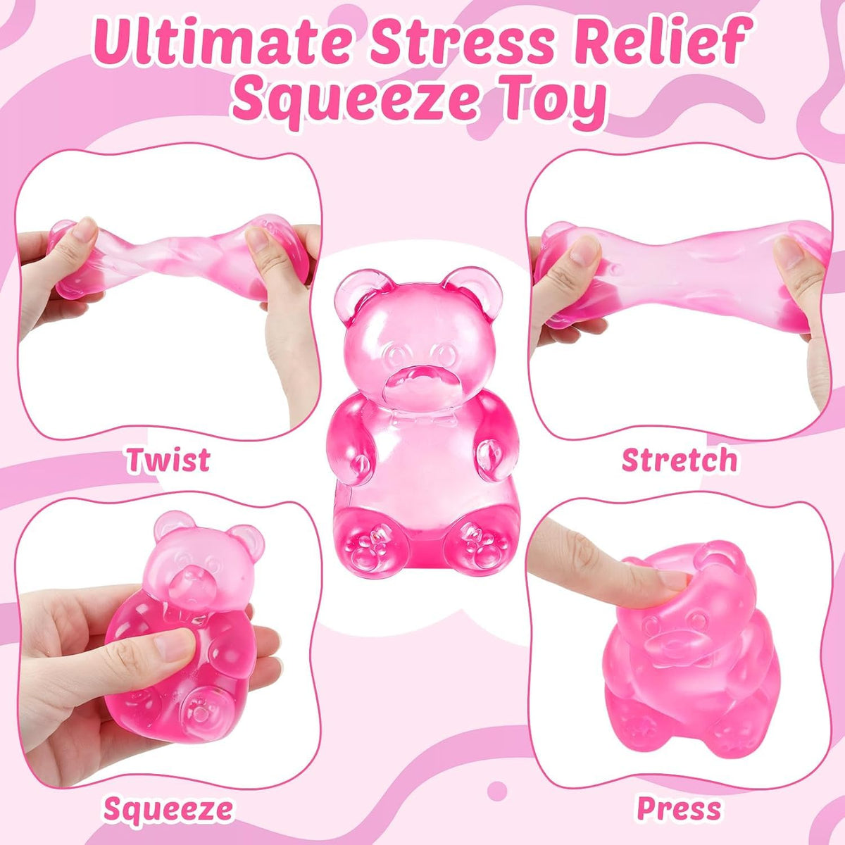 Gummy Bear Squishy, Stress Bear Squishy, Squishy Toys for Kids