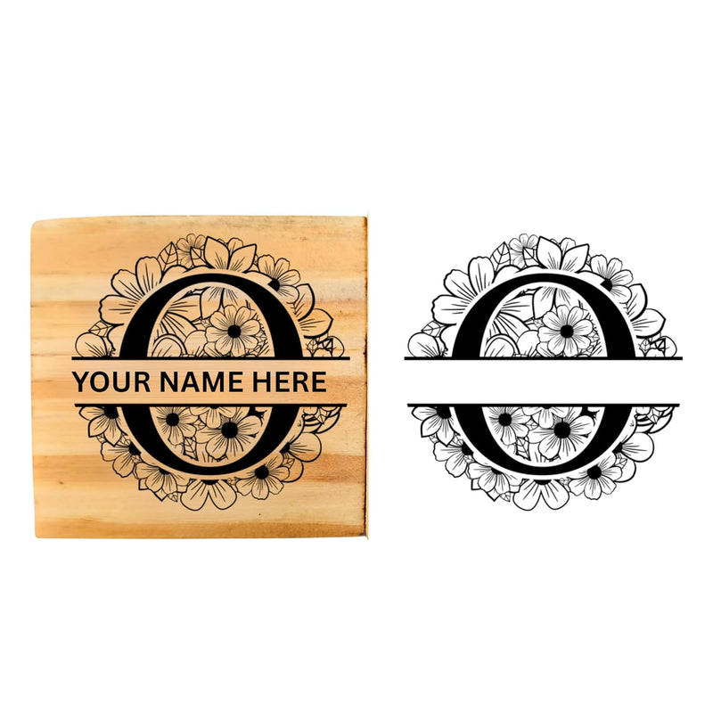 Personalised O Initial Wooden Book Stamp – 3.5 cm