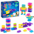 Sensory Soft Magic Gummy Building Blocks Squishy Stacking Toy Set 40 PCS- Age 3+ Squeezable Stretchable Montessori Learning Creative Play Puzzle Blocks for Toddlers & Kids