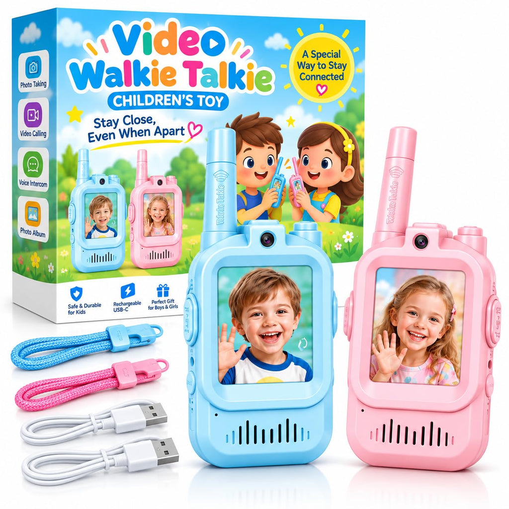 Children's Talking Toy with Video & Voice Calling Camera, Blue and Pink