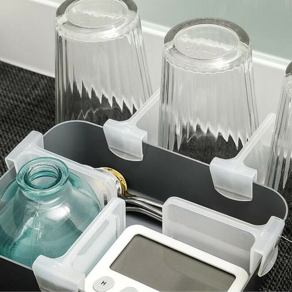 Polypropylene Fridge Storage Divider For Sachet Seasoning Sauce Packet Space Saving Adjustable Divider For Kitchen Desk Bathroom (6), Clear