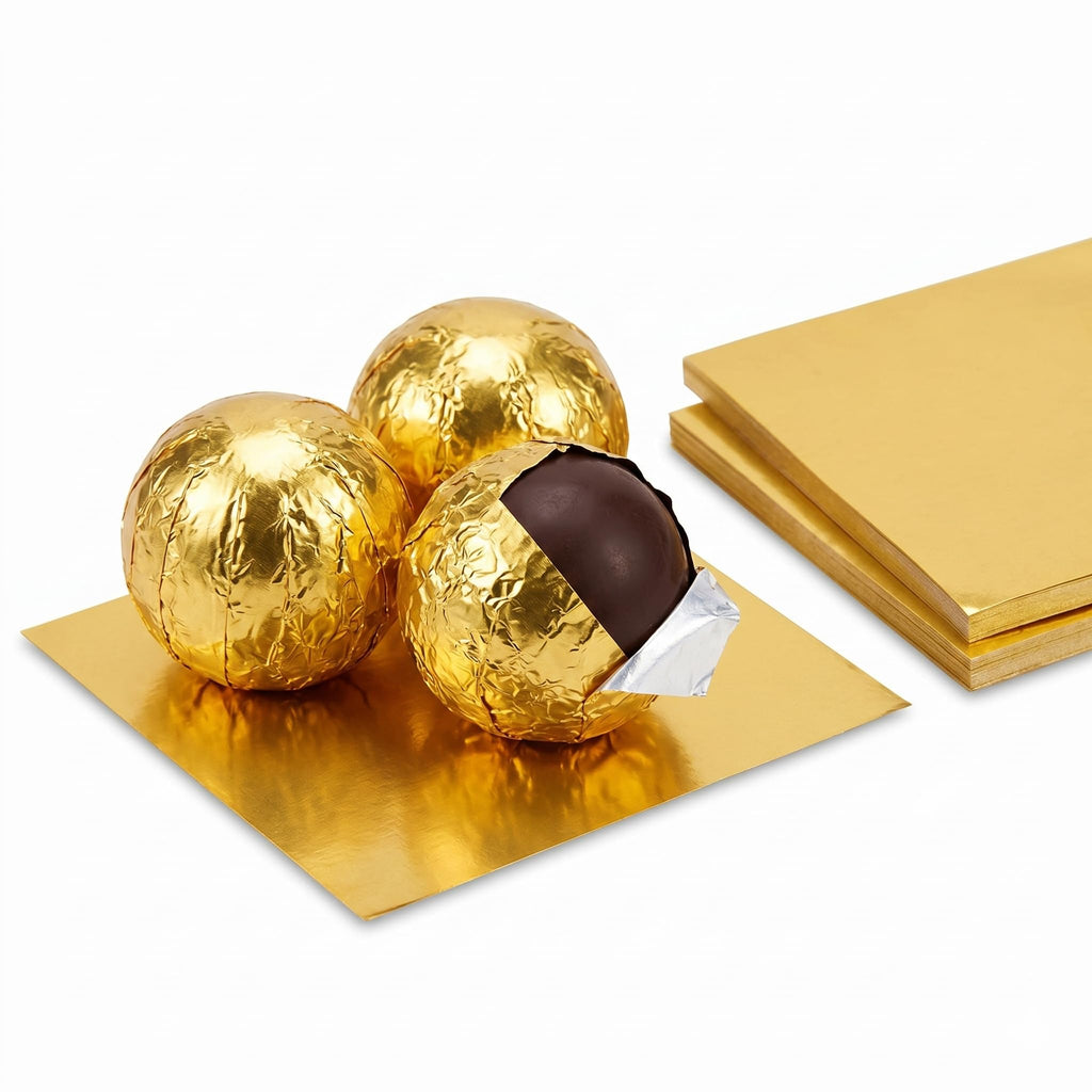 Aluminum Chocolate Wrapper Foil Chocolate Candy Wrappers (Golden Foil)