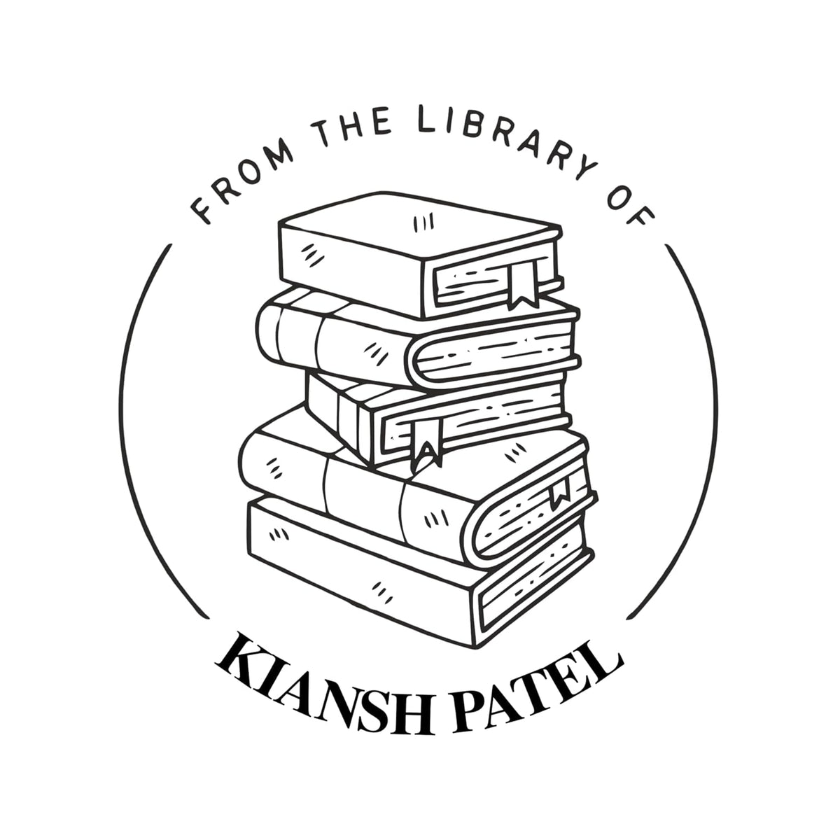 Personalised Bookworm Wooden Book Stamp – 3.5 cm