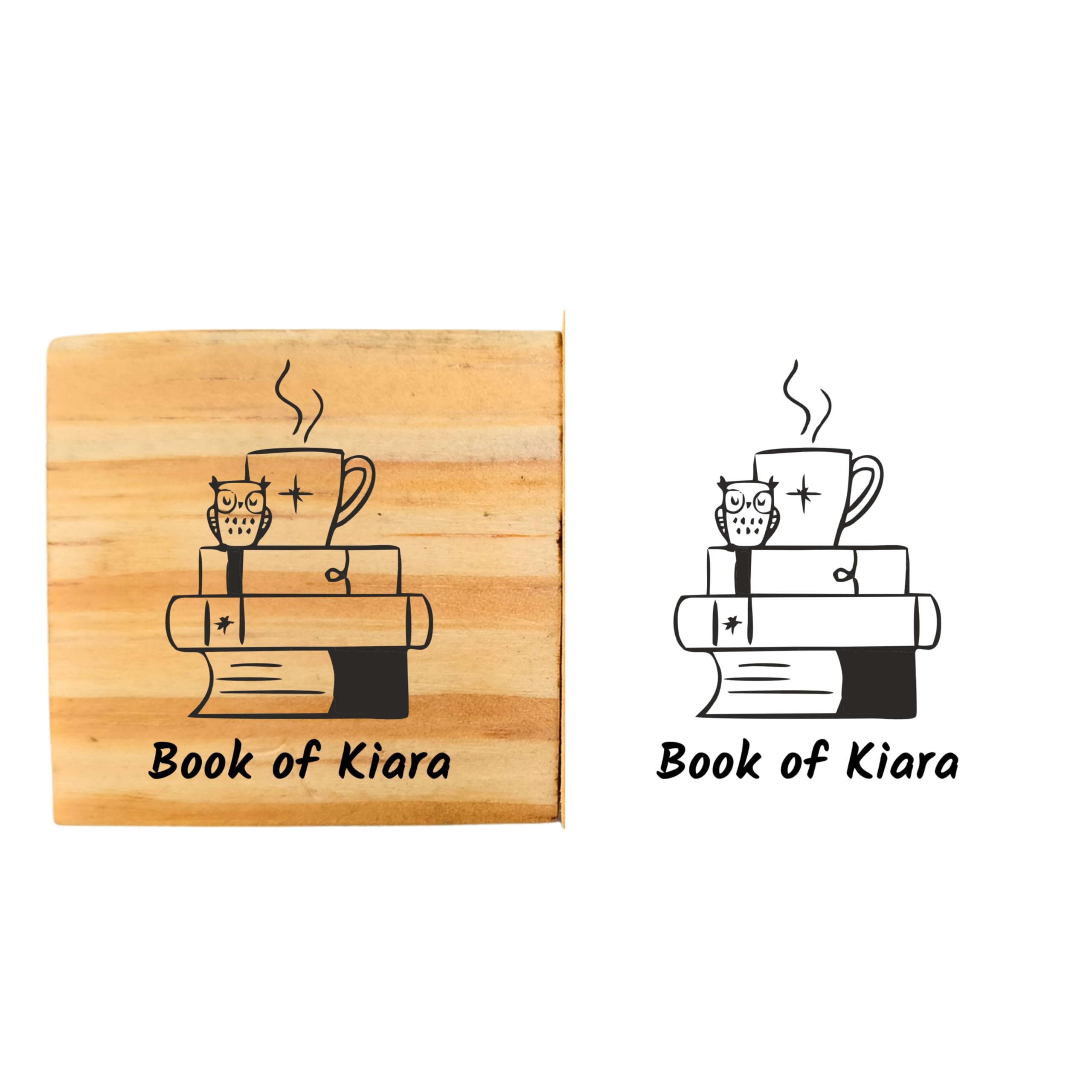 Personalised Kids Stamp with Your Name for School Book (3.5 cm Dia), customised for Stamping Books for Readers, Great Gift for booklovers, Kids, Scrap Book Journels