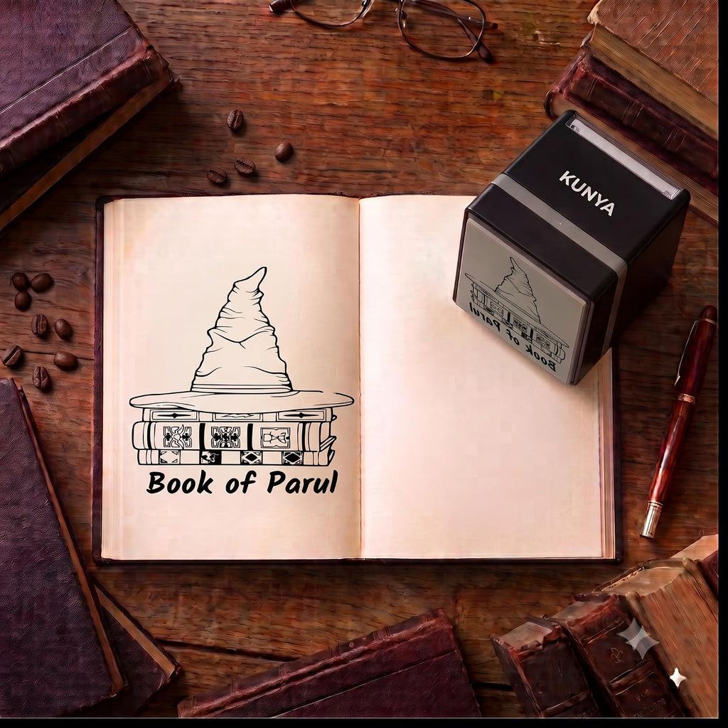 Personalised Magical Hat Self-Inking Book Stamp