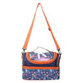 Ji and Ja® Multi Compartment Dual Slot Lunch Bag Double Insulated Tiffin Lunch Bag with Multi Zipper Pockets for School (Space Blue)