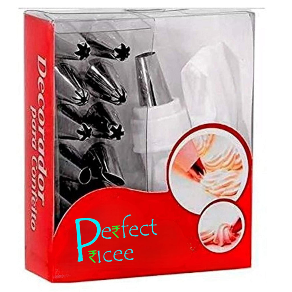 12 Piece Cake Decorating Set Frosting Icing Piping Bag Tips with Steel Nozzles