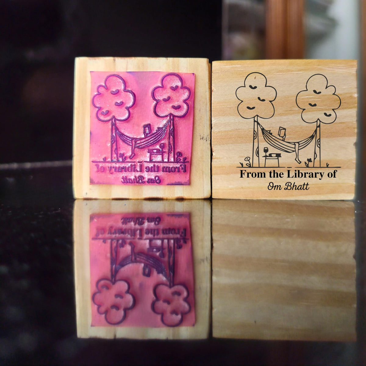 Personalised Kids Stamp with Your Name for School Book (3.5 cm Dia), customised for Stamping Books for Readers, Great Gift for booklovers, Kids, Scrap Book Journels