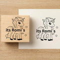 Personalised Unicorn Wooden Book Stamp