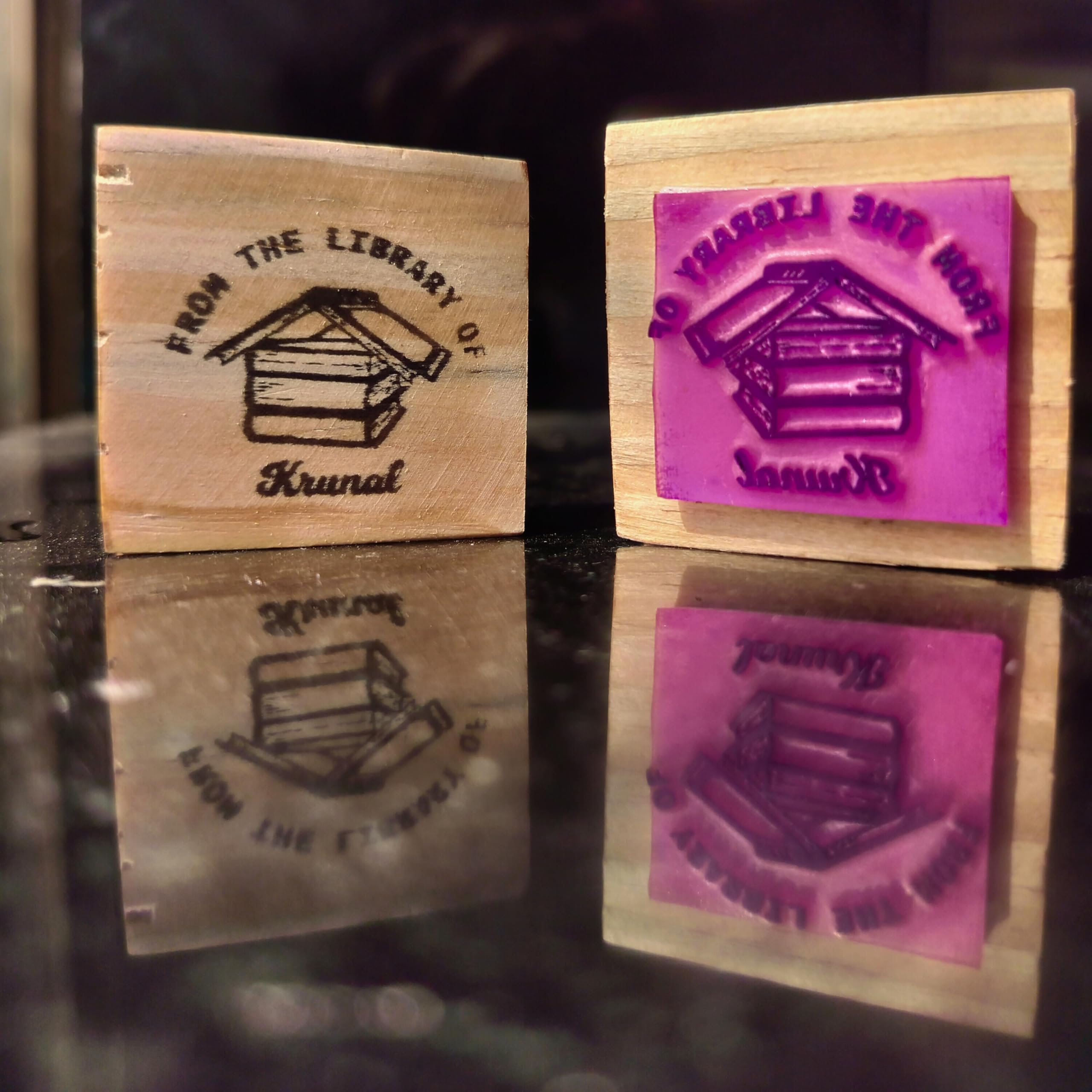 Personalised Kids Stamp with Your Name for School Book (3.5 cm Dia), customised for Stamping Books for Readers, Great Gift for booklovers, Kids, Scrap Book Journels