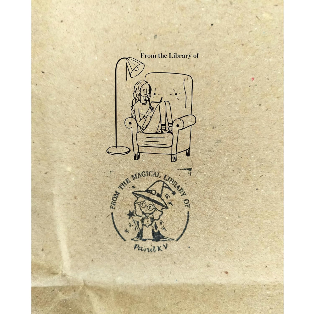 Personalised Night Reader Wooden Book Stamp