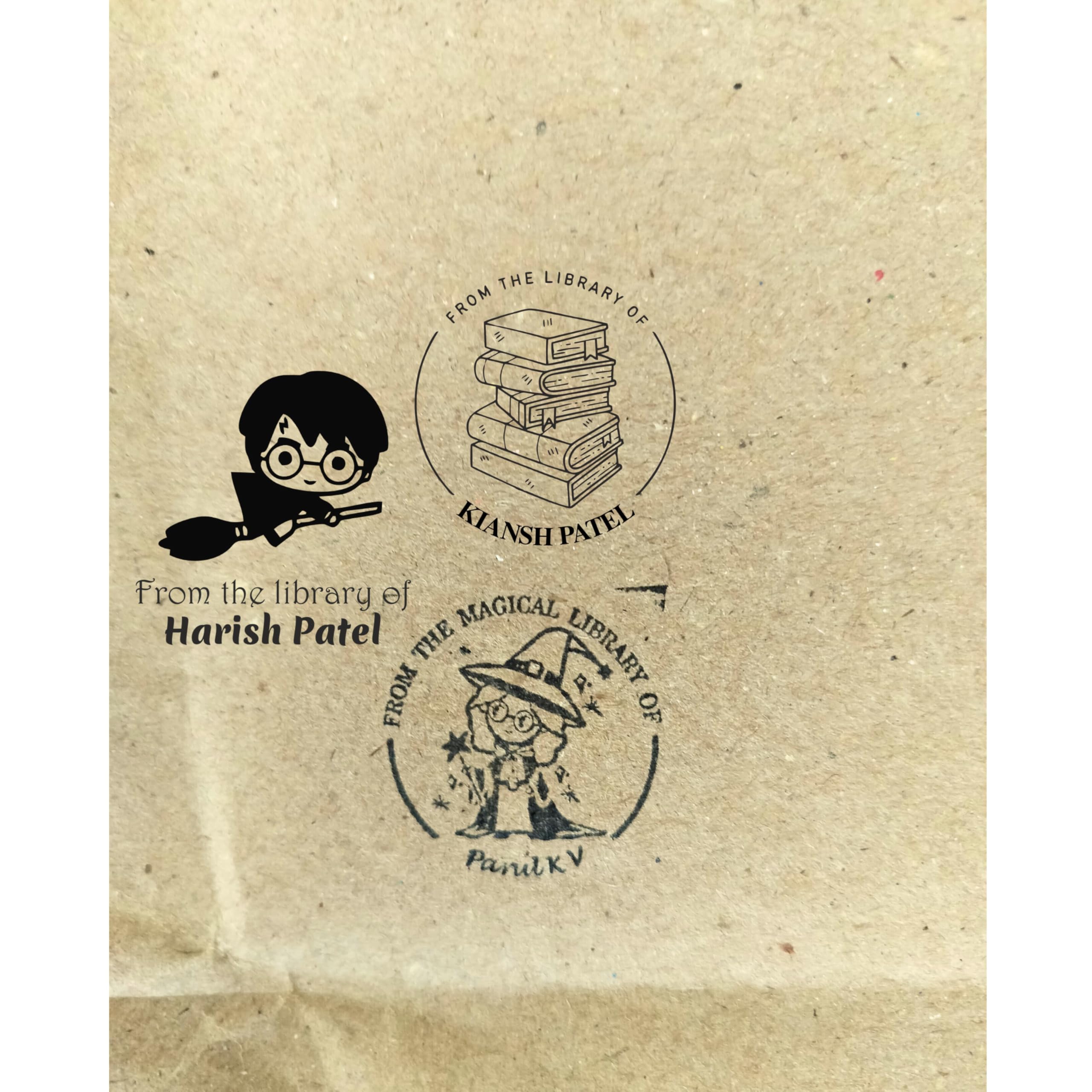 Personalised Kids Stamp with Your Name for School Book (3.5 cm Dia), customised for Stamping Books for Readers, Great Gift for booklovers, Kids, Scrap Book Journels