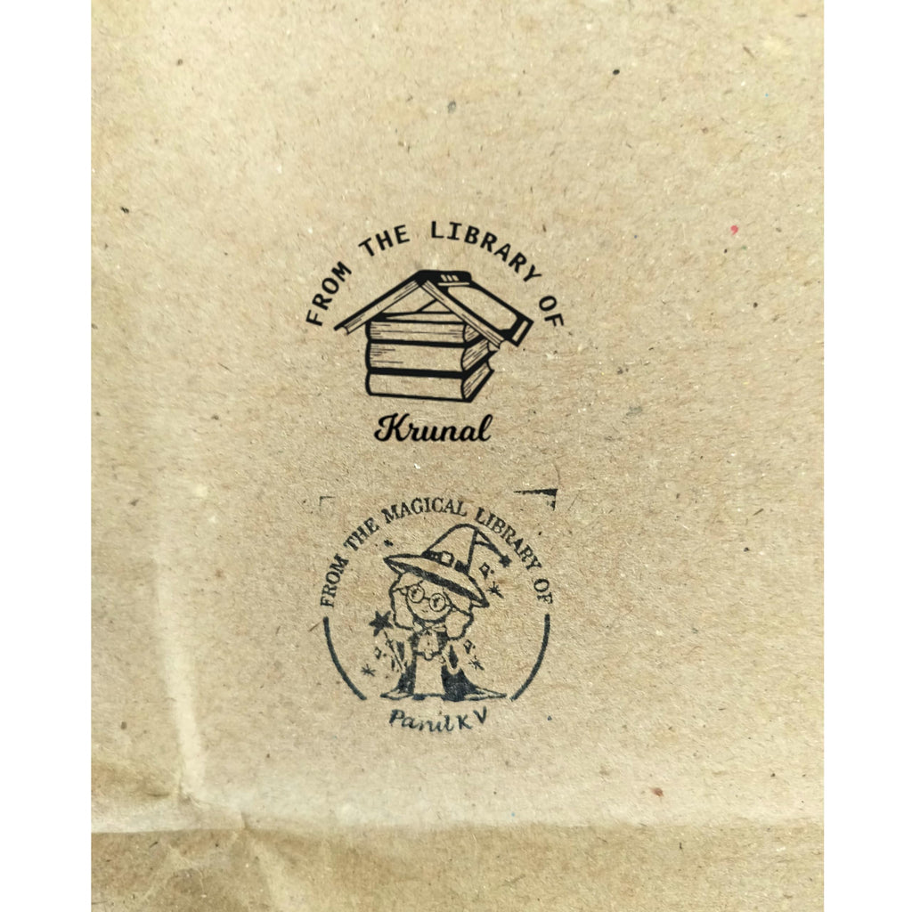 Personalised Kids Stamp with Your Name for School Book (3.5 cm Dia), customised for Stamping Books for Readers, Great Gift for booklovers, Kids, Scrap Book Journels