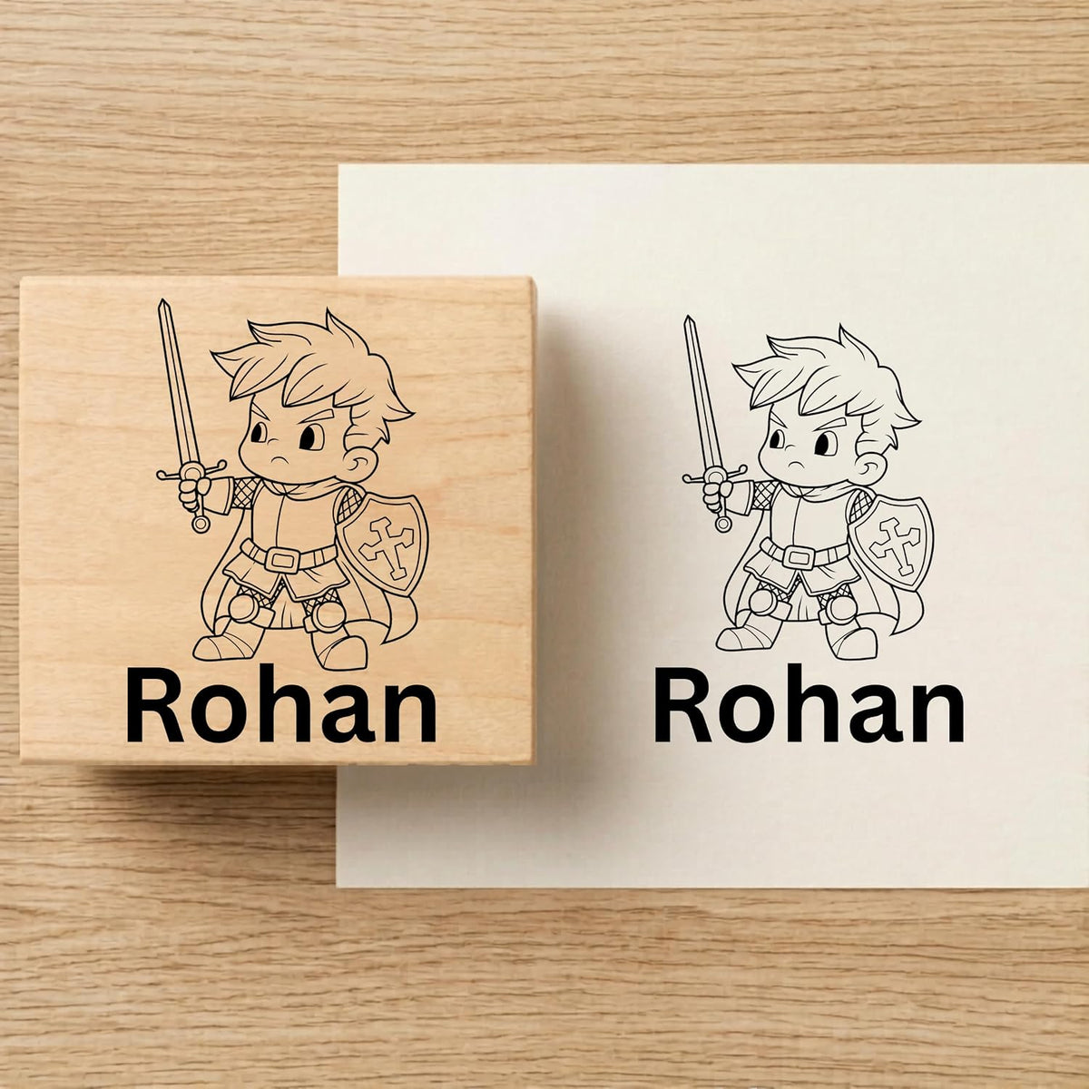 Personalised Unicorn Wooden Book Stamp
