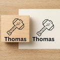 Personalised Hammer Wooden Book Stamp