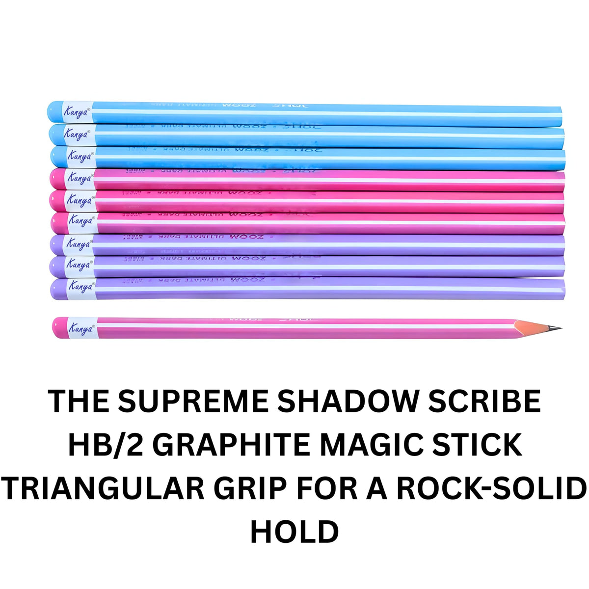 Customized UV Printed Name Pencil for Kids Personlized Pencils for School Birthday Return Gifts With Multiple Text Colour & Wide Range Of Font Option Free Eraser Sharpener (Triangular, 10)
