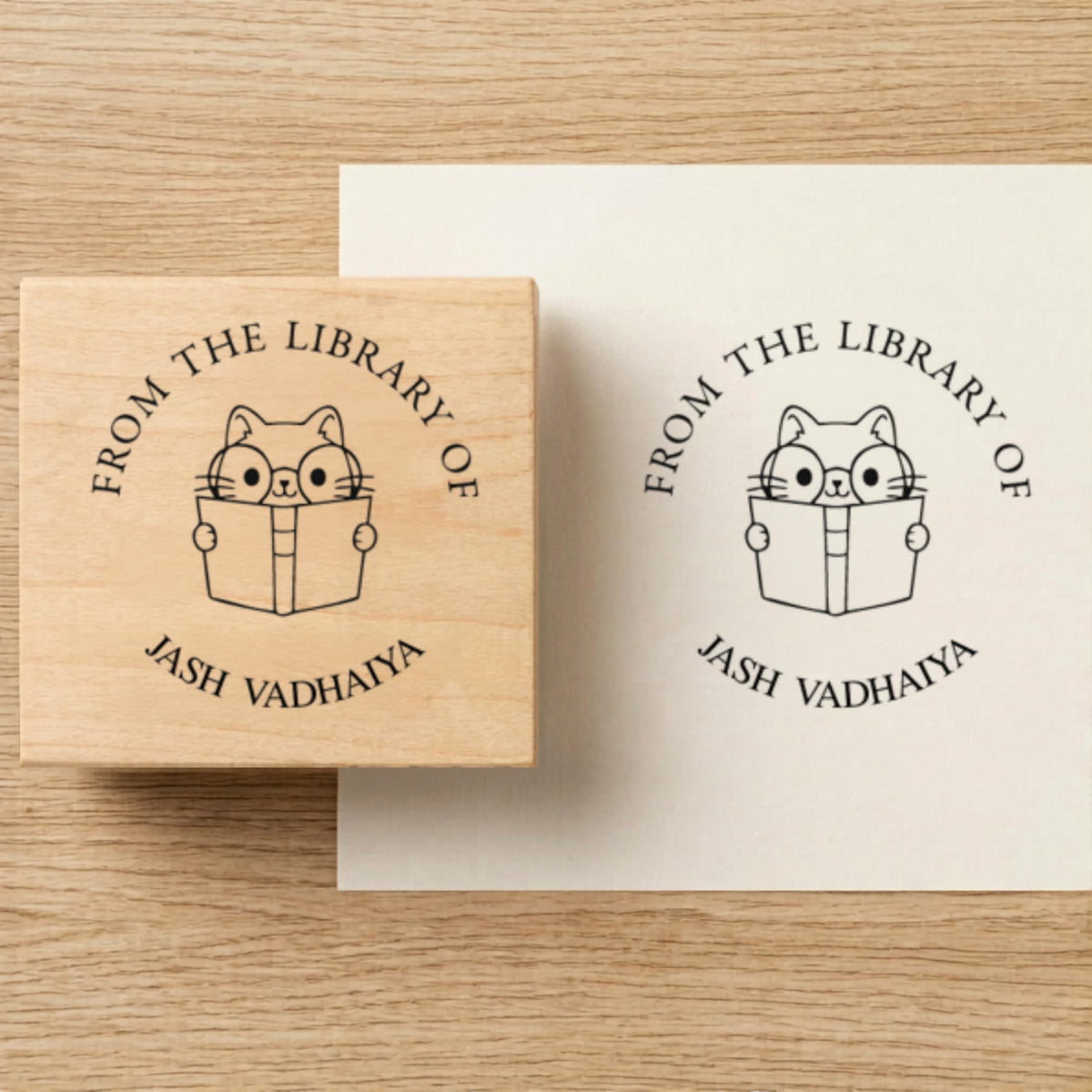 Personalised Kids Stamp with Your Name for School Book (3.5 cm Dia), customised for Stamping Books for Readers, Great Gift for booklovers, Kids, Scrap Book Journels