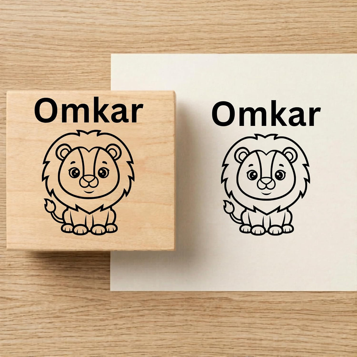 Personalised B Initial Wooden Book Stamp – 3.5 cm