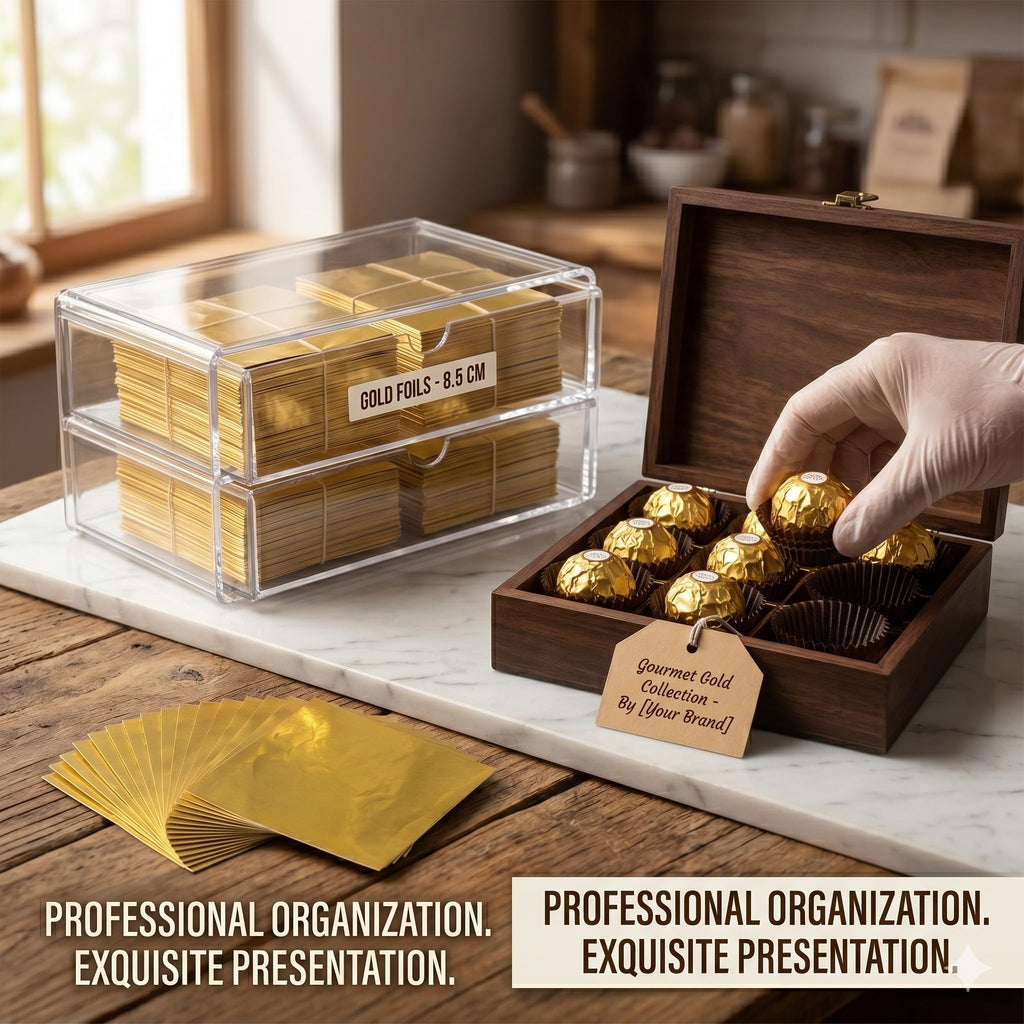 Aluminum Chocolate Wrapper Foil Chocolate Candy Wrappers (Golden Foil)