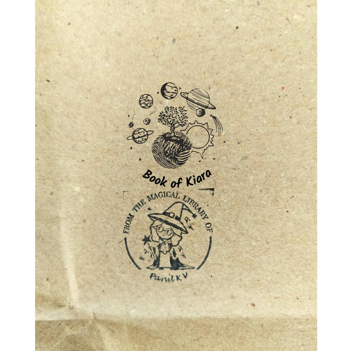 Personalised Book Stamp with Your Name(3.5 cm Dia), customised for Stamping Books for Readers, Great Gift for booklovers, Kids, Teachers (Sapce Dreamer)