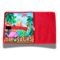 Dinosaur Printed Roll-Up Placemat for Kids – Rollable Nylon Dinner Mat with Cutlery Pockets